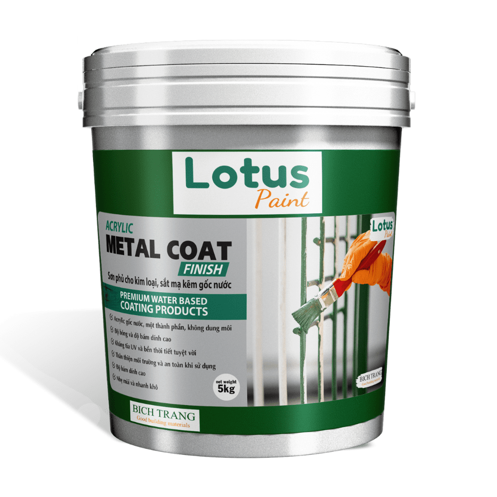 Lotus Metal Coat Finish — sơn phủ màu hoàn thiện gốc nước 28 màu